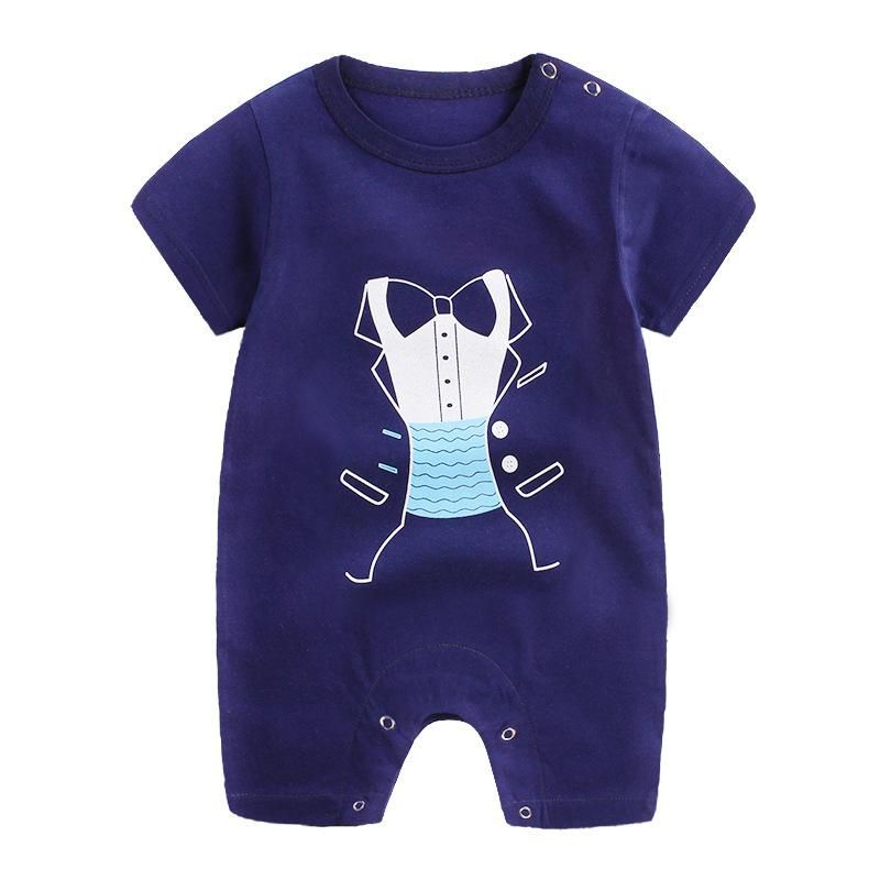 0-2Y Summer Cotton Baby Romper Short Sleeve Infant Rompers Baby Boys Girls Jumpsuit Newborn Clothes Kids Clothing Toddler