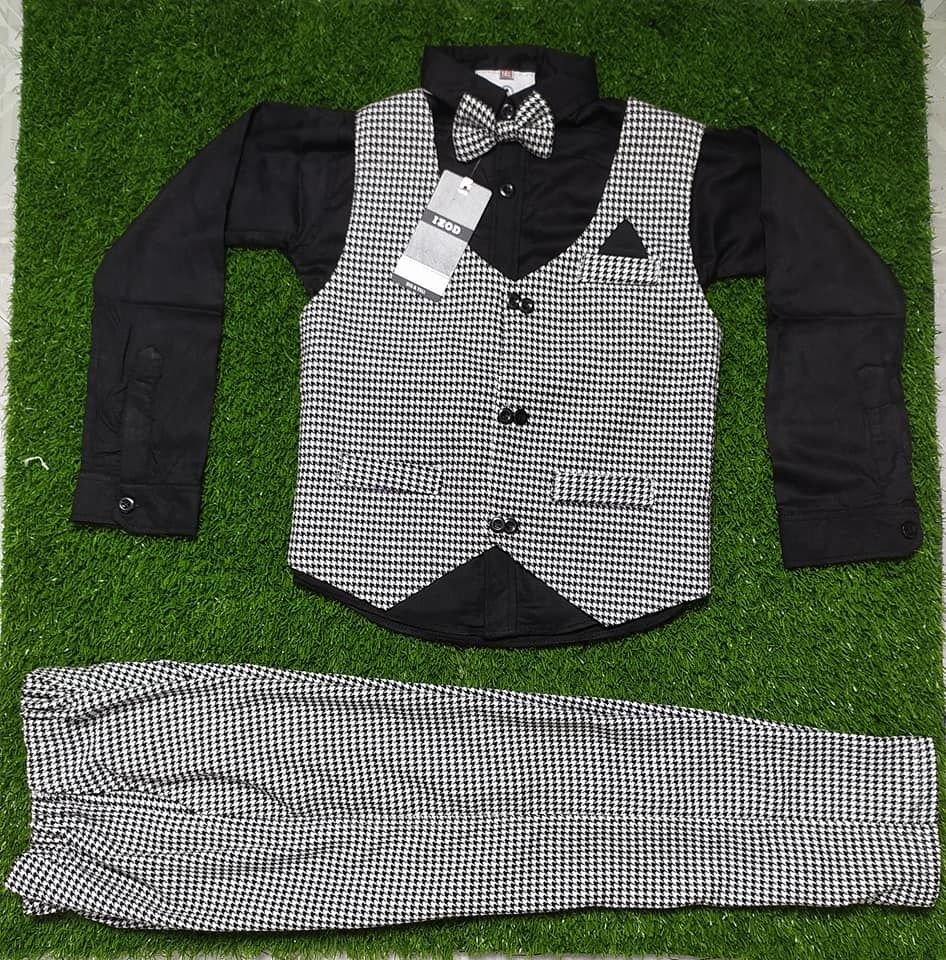 Full Sleeve T-shirt and Pant Set with Winter Vest - 0-72 months