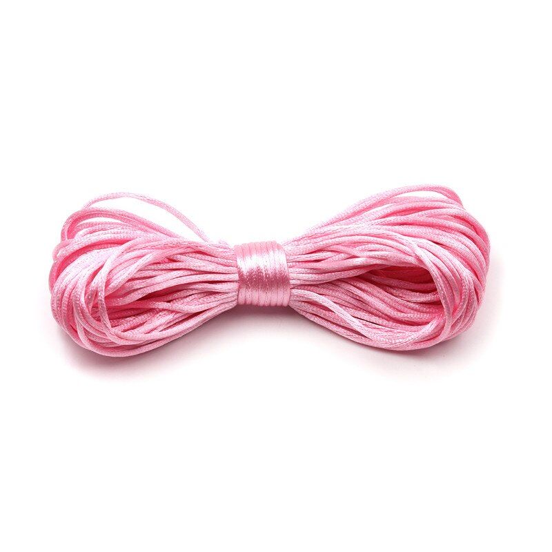 20 Meters Satin Nylon Cord 2mm Silk Rope For Baby Teether Accessories Teething  Pacifier Clips Chain DIY Project