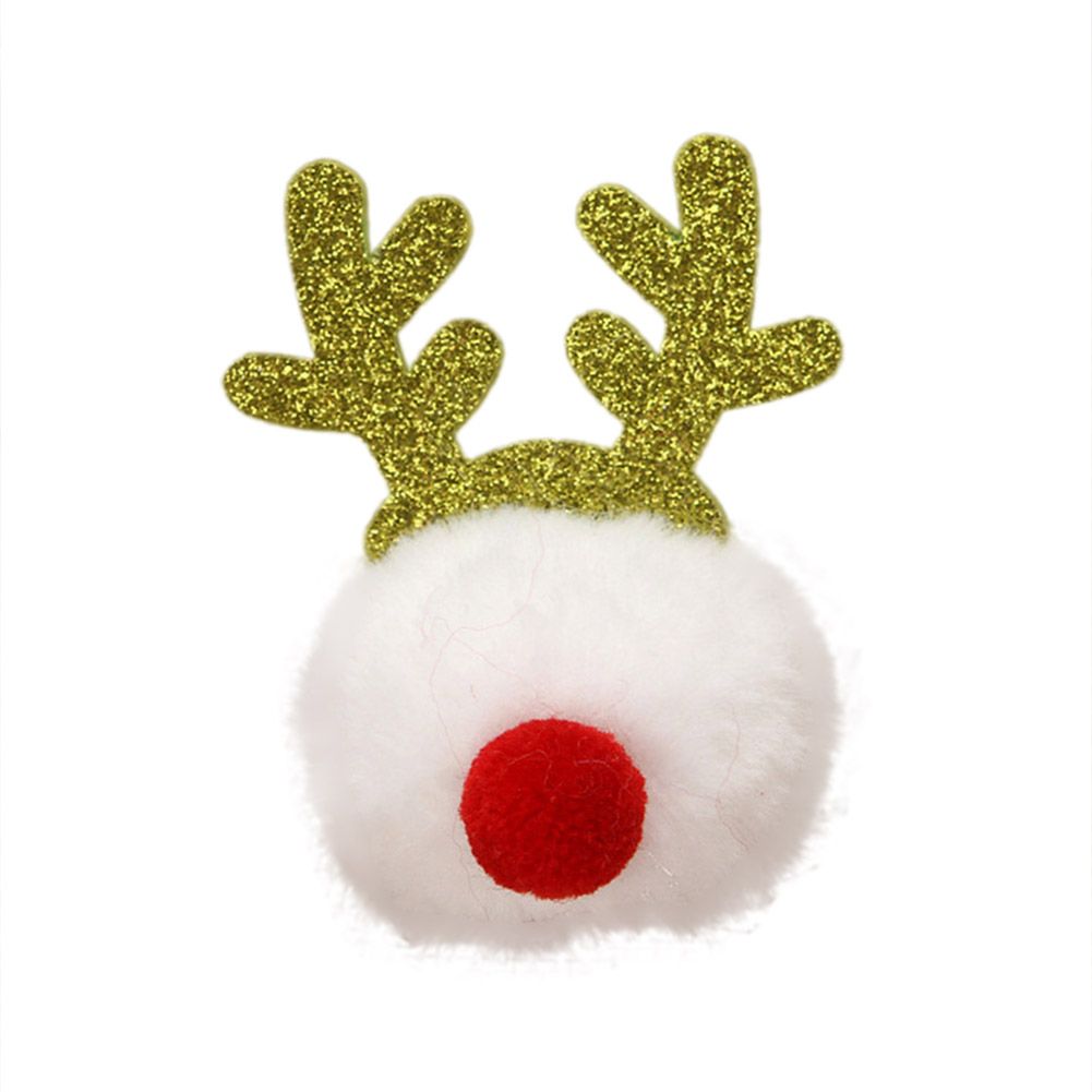 2020 Little Girls Christmas Headdress Antler Fur Ball Hairpin Christmas Child Deer Decorative Hair Clips Hair Accessory