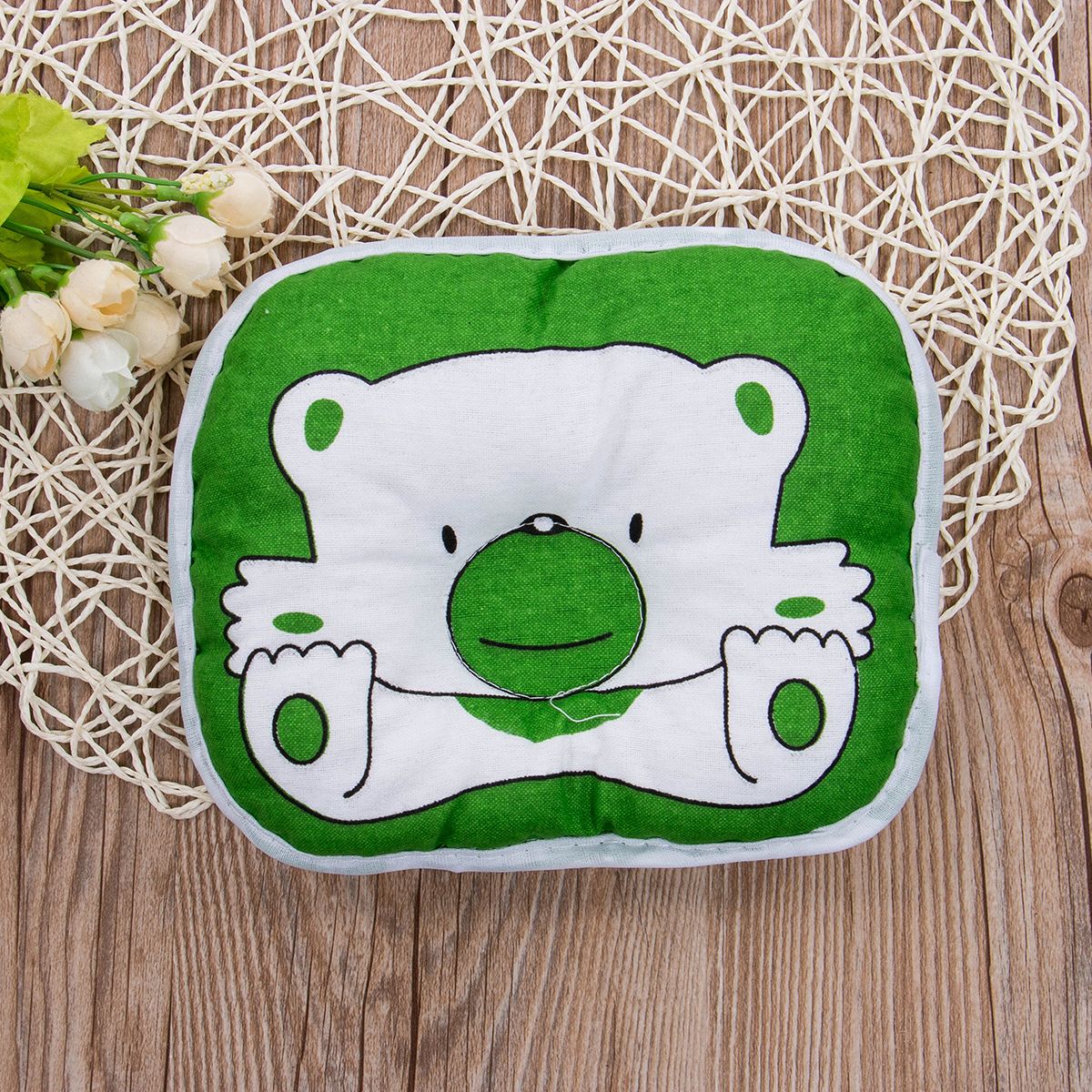 Infant Head Shaping Pillow Soft Cotton Sleeping Prevent Flat Head Anti Roll Weeping Willow Neck Support Cute Baby Accessories