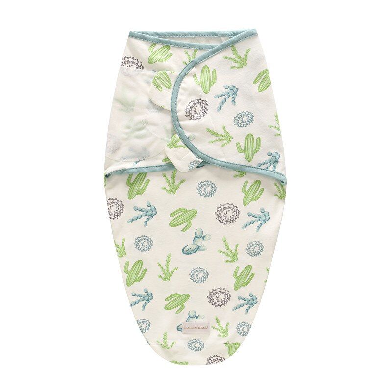 Baby Boys Girls Blanket Wrap Cotton Soft Baby Swaddle Sleeping Bag for 0-6 Months Newborns Baby Bedding Infant Receiving Blanket