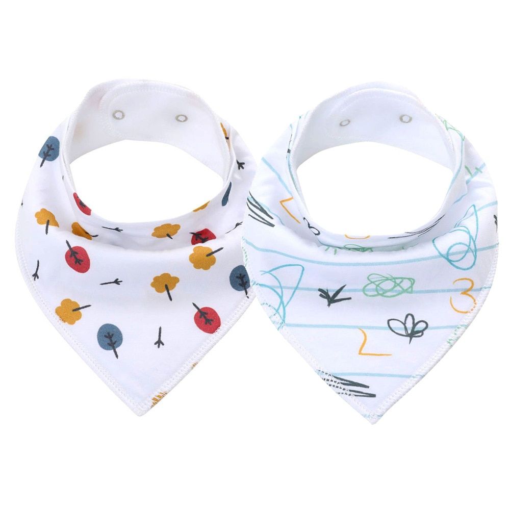 Baby Bandana Drool Bibs for Boys and Girls, Organic Cotton Unisex Baby Shower Gift Set for Teething and Drooling Newborn Bibs