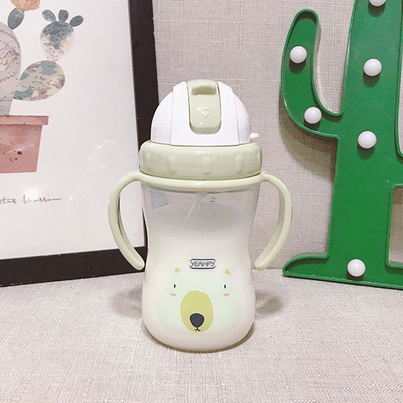 Cartoon Baby Feeding Bottle Tritan Baby Drinker Sippy Training Cup Child Mug Learn Drinking Infant Milk Water Bottle Straw