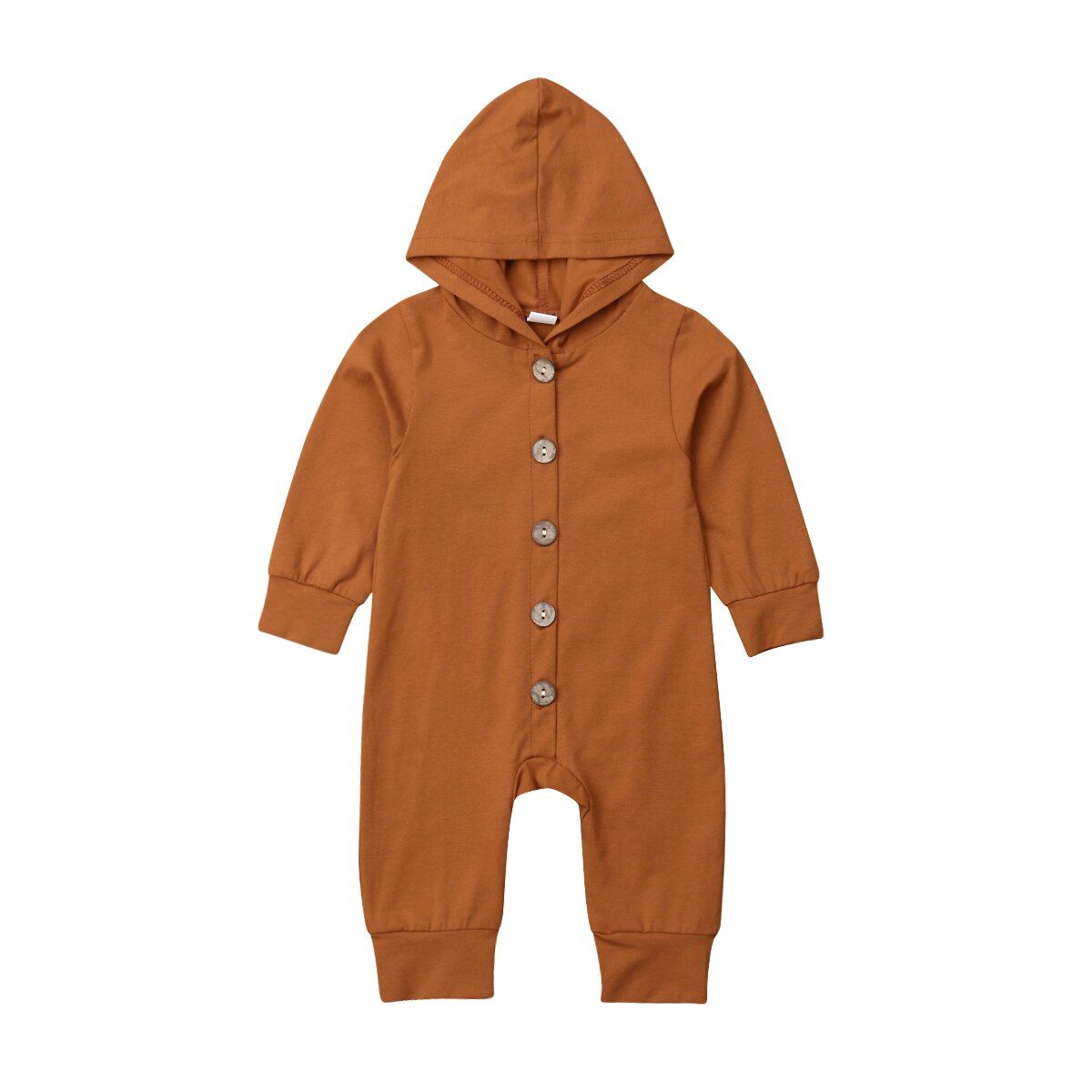 Baby Kids Solid Hooded Romper Winter Infant Baby Boy Girl Romper Cotton Hooded Newborn Jumpsuit Kids Clothes Outfit 0-24 Months