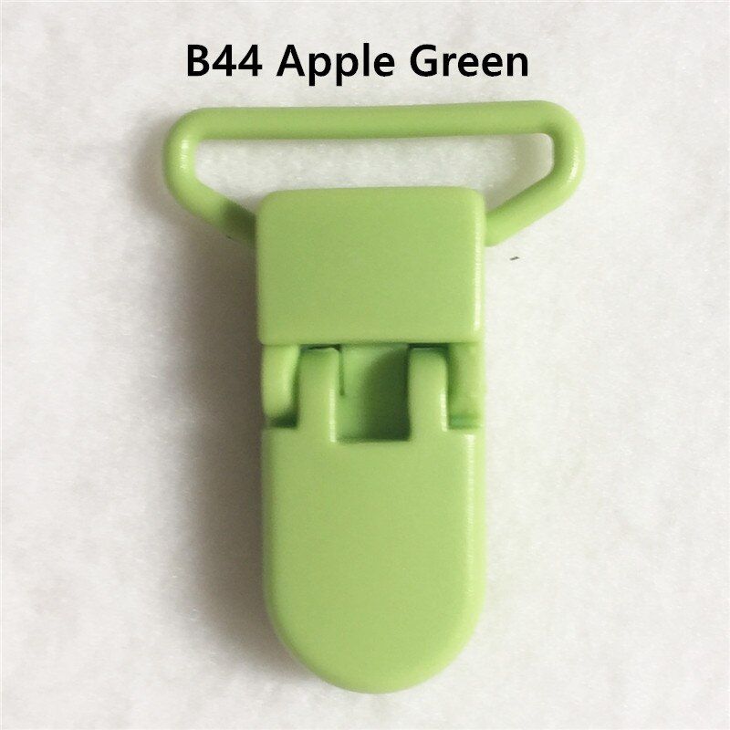 (15 color mixed) 30pcs 1" 25mm Hot D shape Kam Plastic Baby Pacifier Dummy Chain Holder Clips Suspender Soother Clips