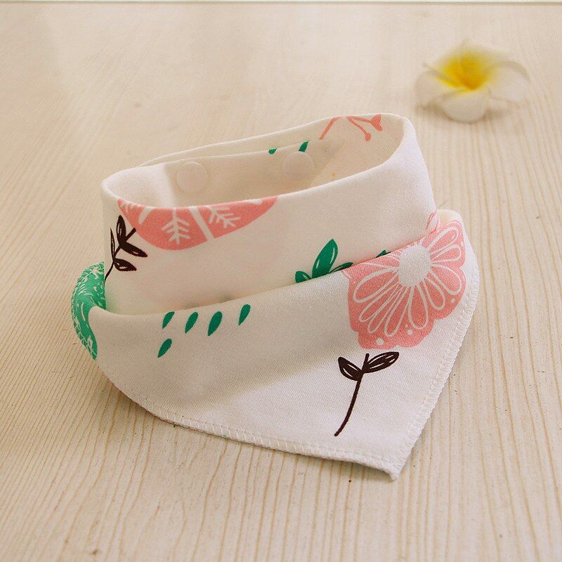 2020 New Double Cotton Baby Bib Adjustable Animal Picture Saliva Dripping Bibs Soft Saliva Towel Dropshipping