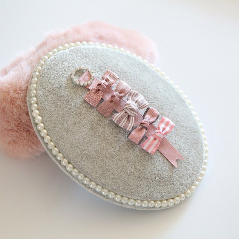 5Pcs/Set Cute Baby Hair Clips Bows Striped Leopard Printed Kids Girl Hairpins Princess Children Barrettes Baby Hair Accessories
