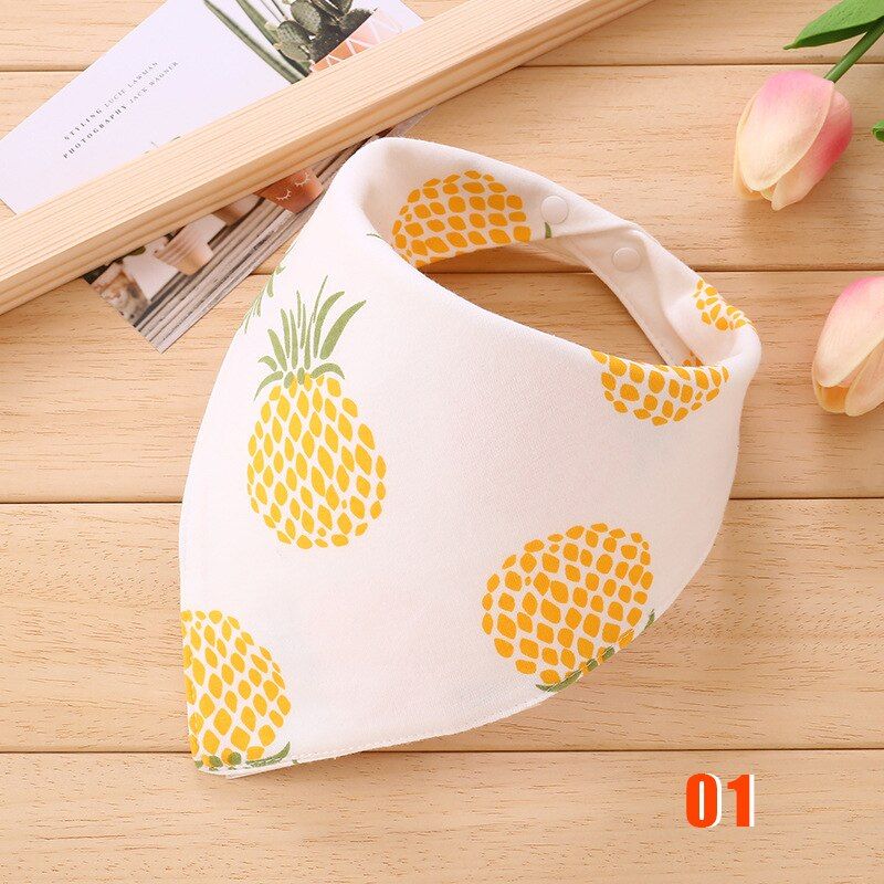 Baby Bib Soft Cotton Baby Drool Bibs Cute Triangle Scarf Comfortable Drooling and Teething Towel Saliva for Newborn Burp Cloth