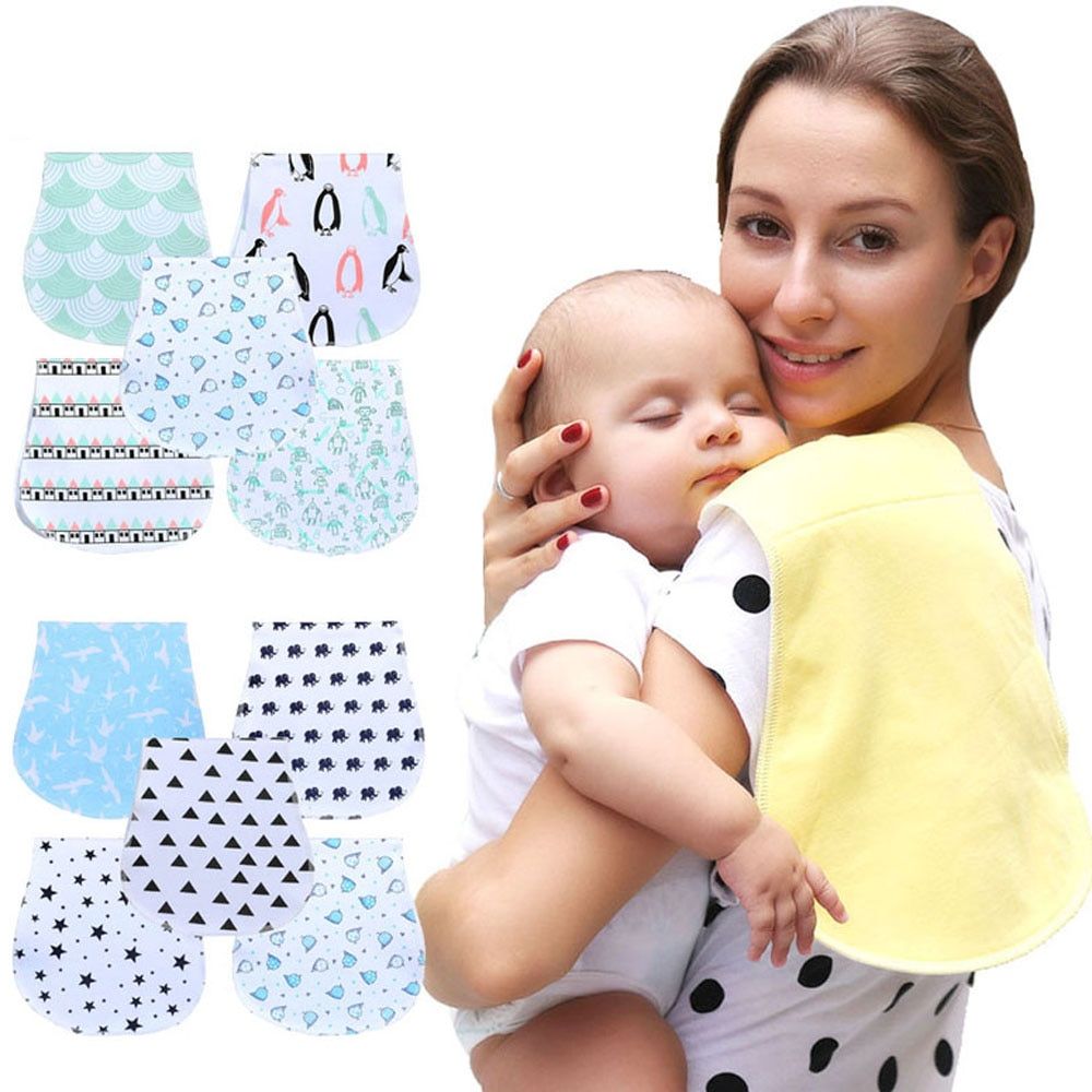100% Organic Cotton Bibs Baby Burp Cloths For Newborns Soft And Absorbent Towels Burping Rags For Newborns Baby Shower Gift Set