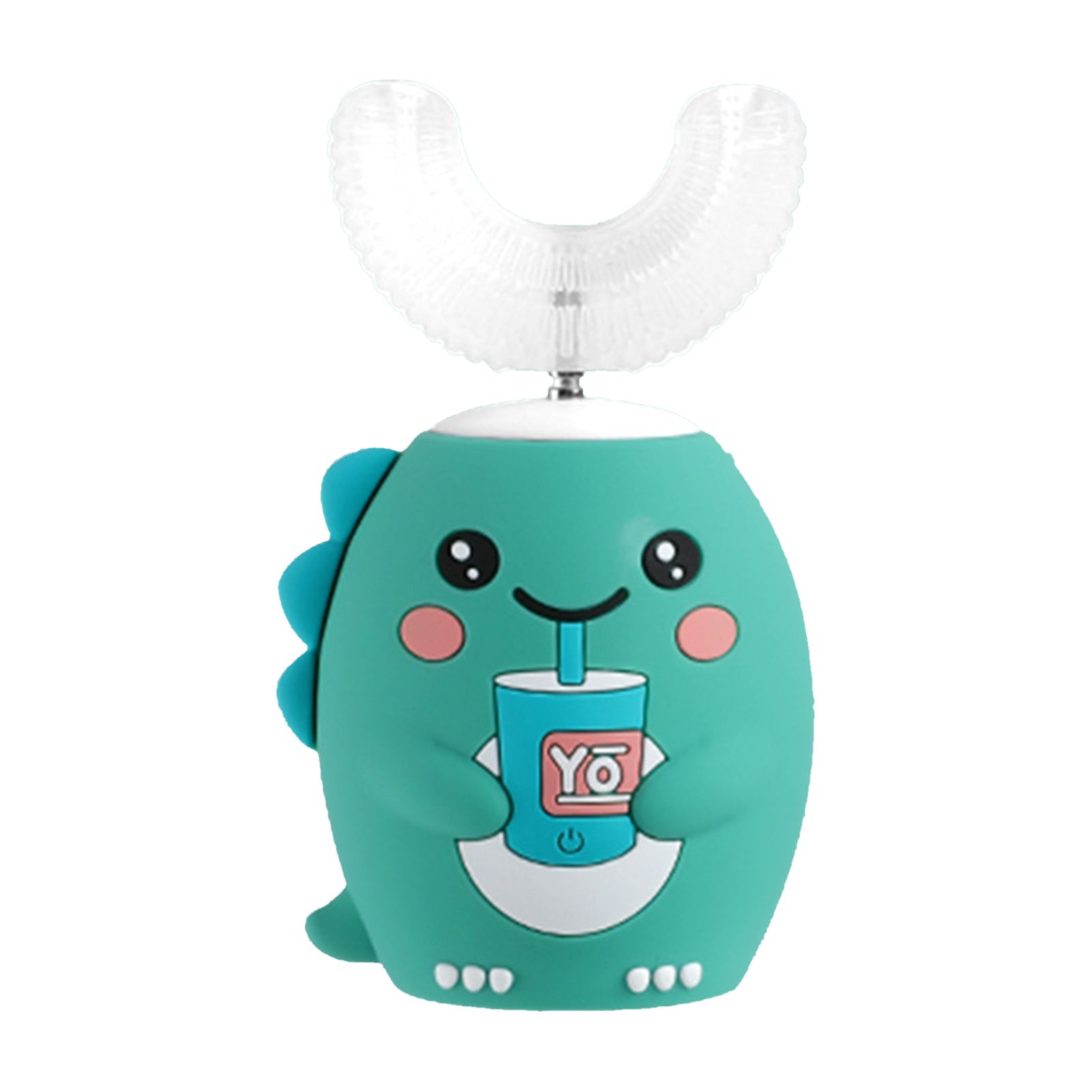 Ultrasonic Toothbrush Cartoon Dragon 360 Degree Cleaning Simple Operation Kids Silicon Automatic Ultrasonic Teeth Brush for Home Use