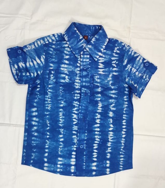 Baby Boys' stylish cotton tie dye summer half shirt - MFBS 03