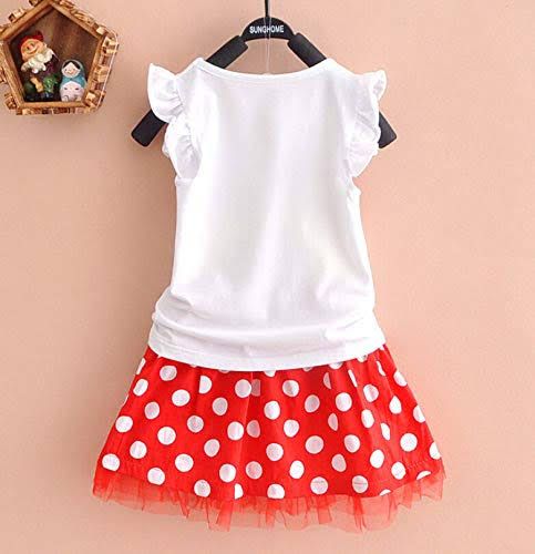 BABY FASHIONABLE DRESS ( White & Red  colour)- '0' TO '12' YEAR'S