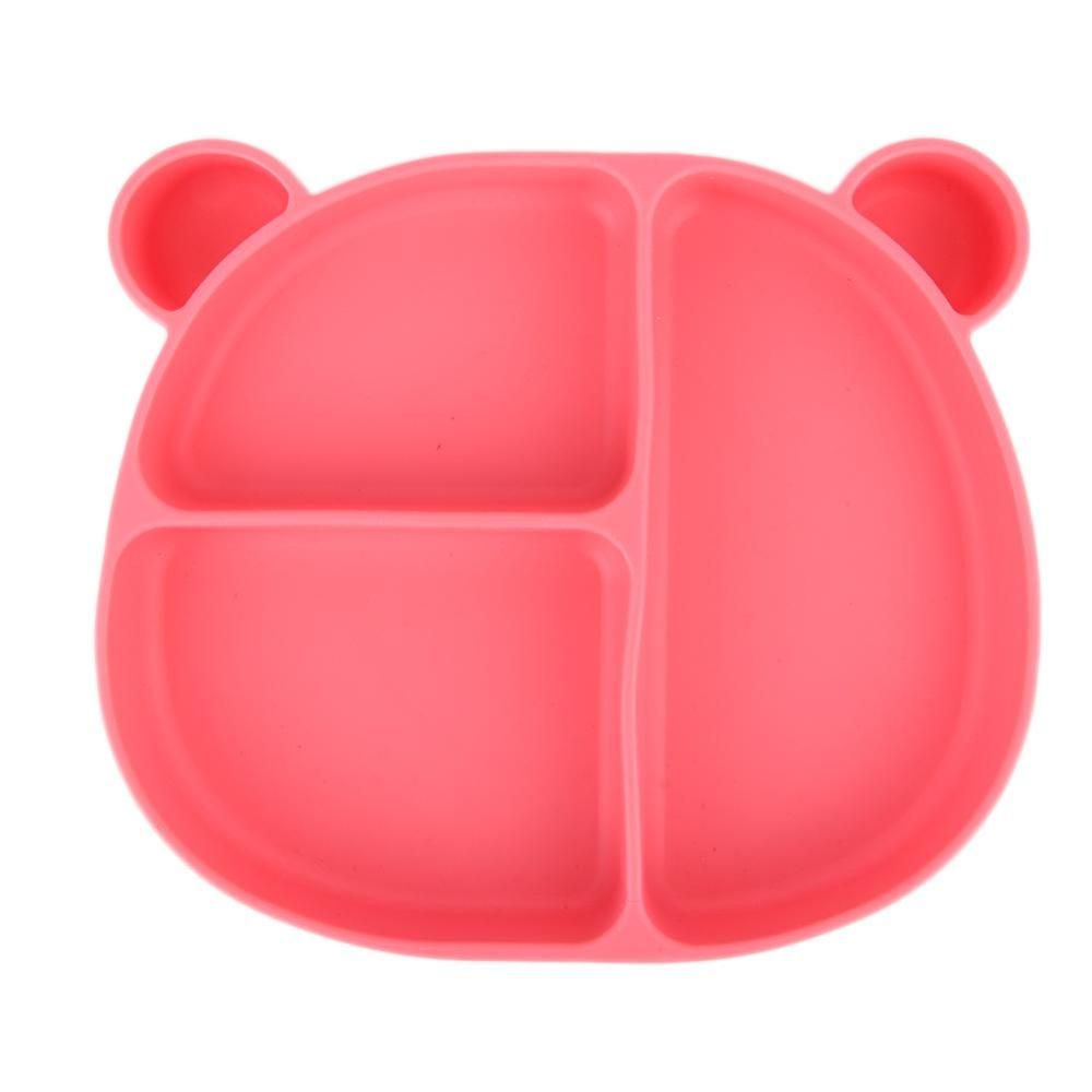 New Children's Dishes baby Silicone Sucker Bowl Baby Smile Face Plate Tableware Set Smile Face Baby Tableware Set kids plate
