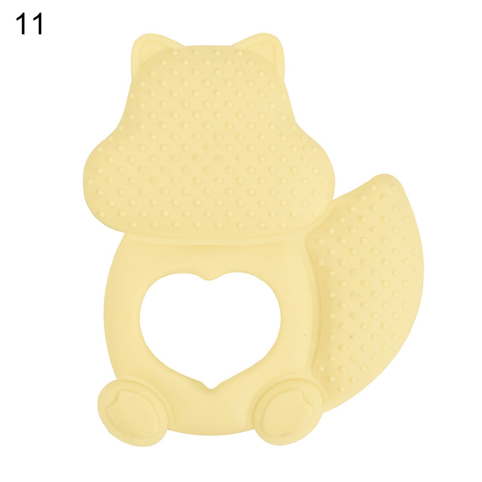 Cartoon Squirrel Shape Molar Stick High Temperature Resistance Lightweight Creative Baby Teether for Baby
