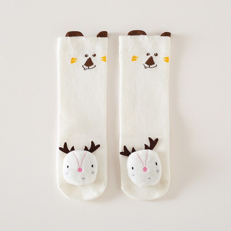 Baby Socks Knee High Boy Girl Infant Toddler Cotton Long  Doll  Socks Anti Slip Cute Cartoon Animal Non-Slip for 3-36M