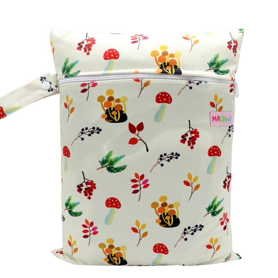 Wet Dry Bag Baby Diaper Bag Nappy Bag Reusable Washable Waterptoof PUL Snap Handle Wetbag Maternity Diaper Bag Pouch 30*40cm