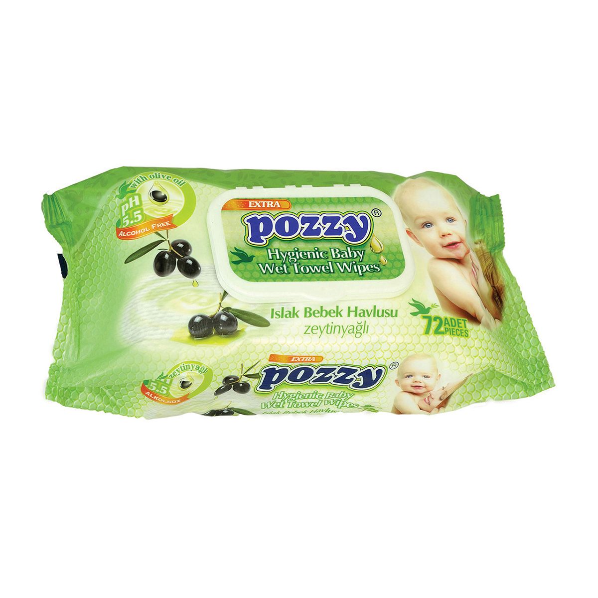 Pozzy Baby Wet Towel Wipes -72 pcs