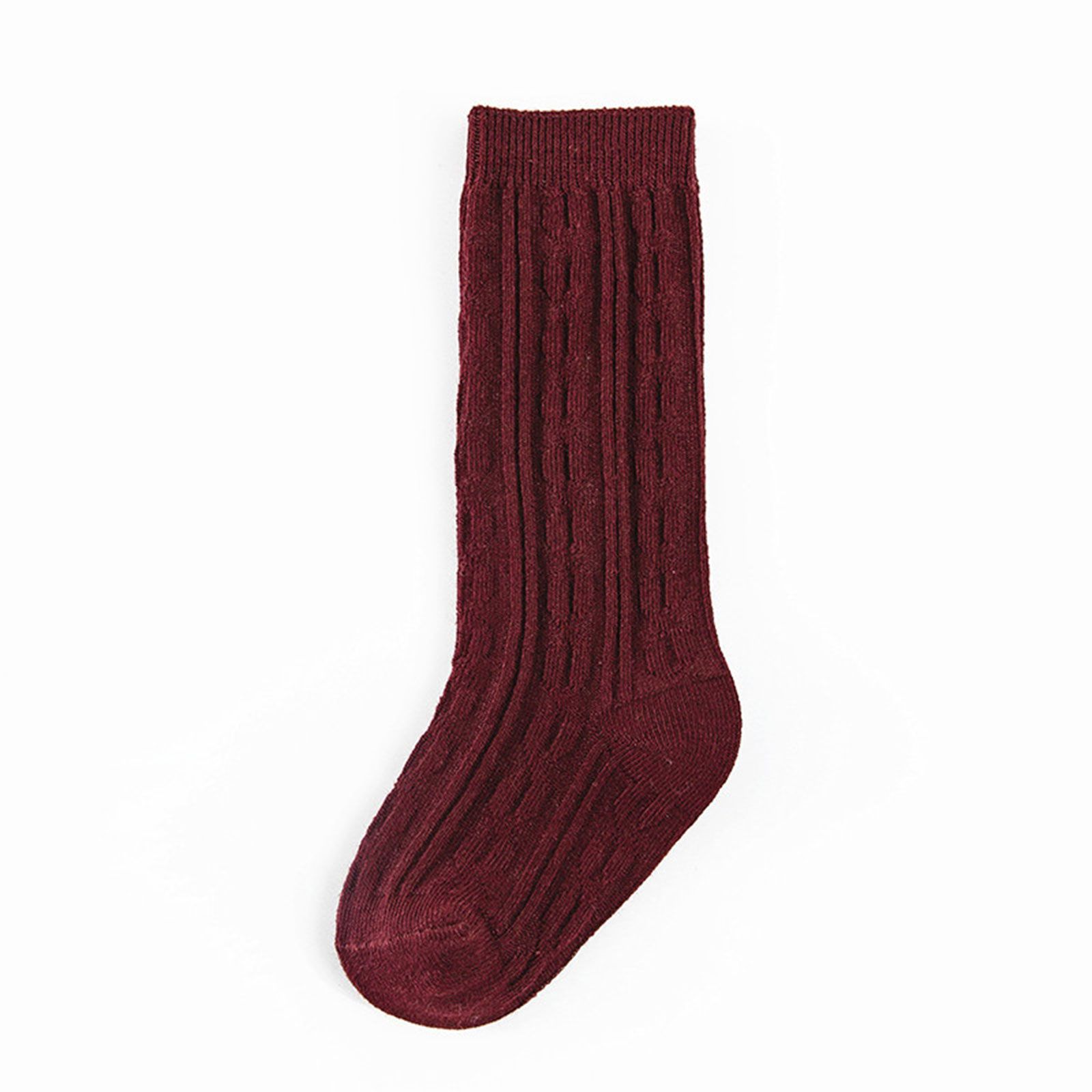 Kids Knitting Socks, Spring Summer Sock, Unisex Sports Sleep Home Over-Knee Solid Color Wear