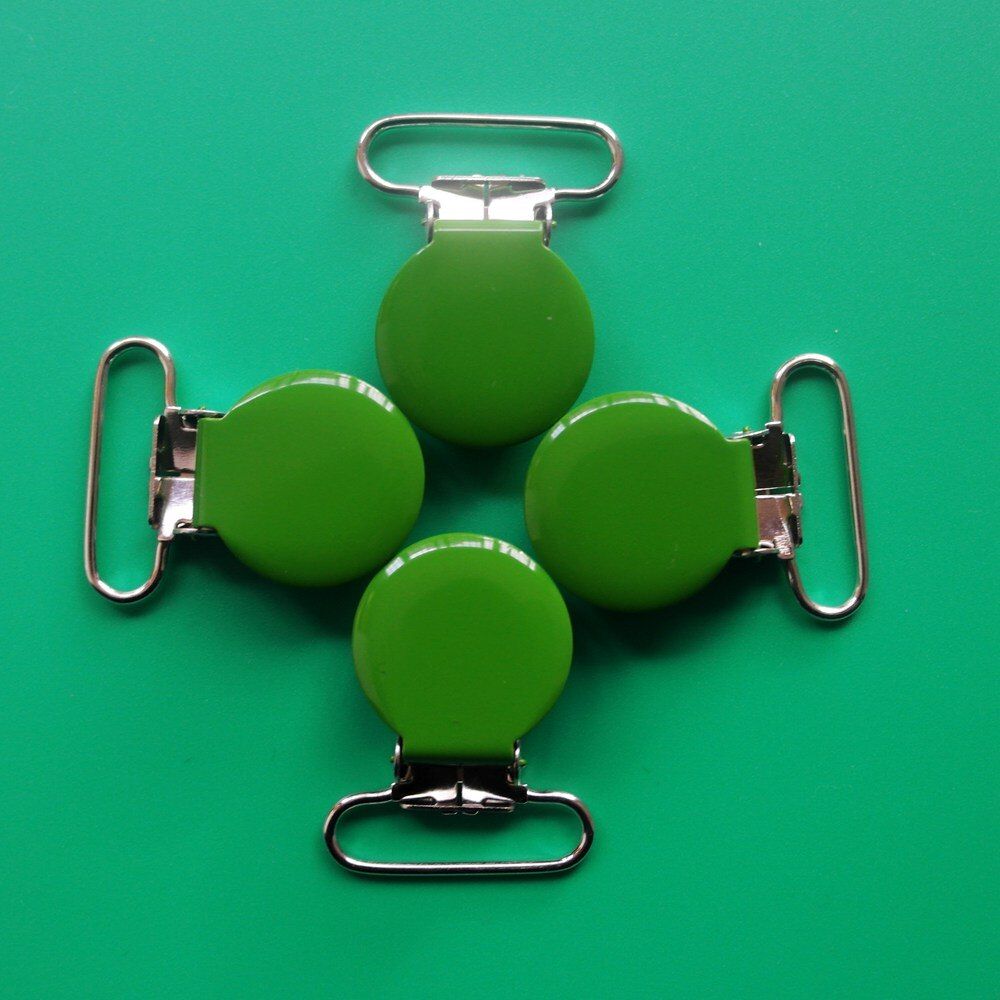 Sutoyuen 1" 25MM Metal Round Pacifier Clips 30pc Baby Nipple Dummy Suspender Holder for Pacifier Chain Clip Lead Free 21 Colors