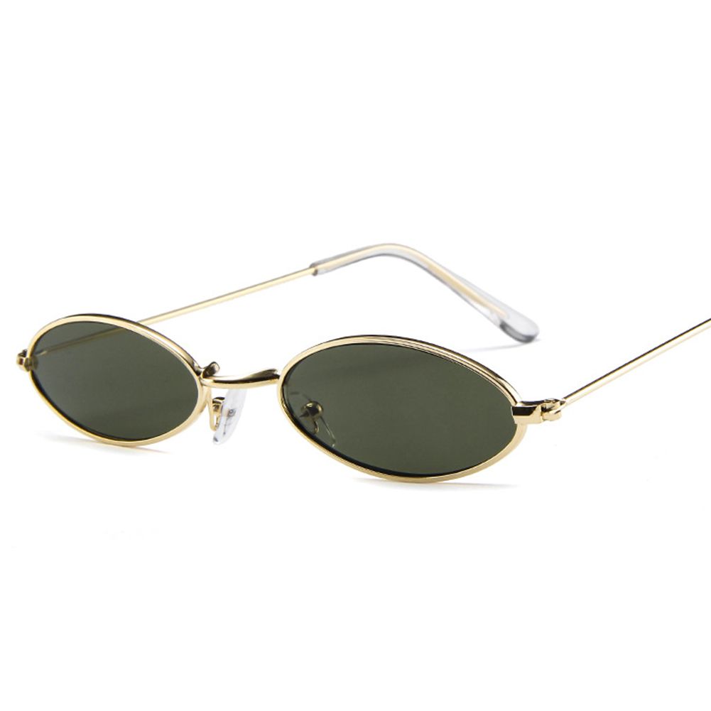 Yfashion Stylish  - Small Ellipse Frame Sunglasses Driving lasses for Street Snap Birthday ift   Lenses Color
