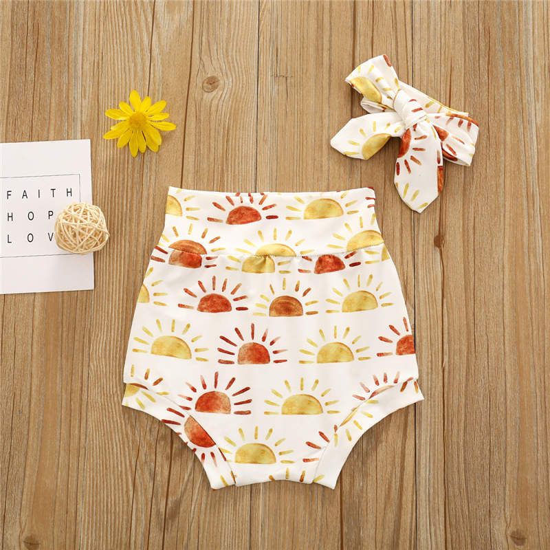Toddler Casual Large PP Shorts Infant Solid Color Cotton Linen Bloomers Baby Girls Bread Pants