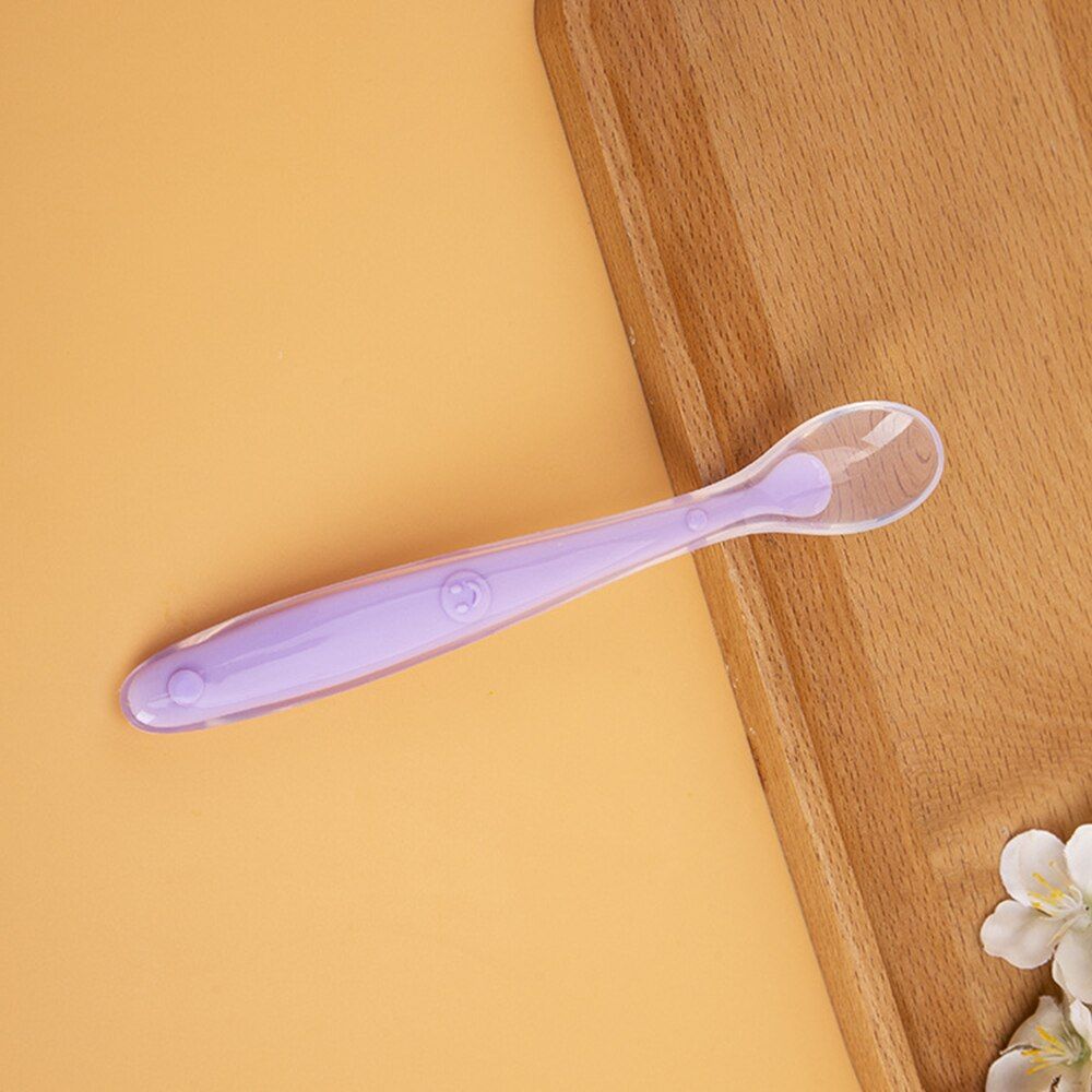 Candy Color Baby Soft Silicone Spoons Feeding Dishes Tableware for Children Flatware Children Food Baby Feeding Tools Soup Ladle