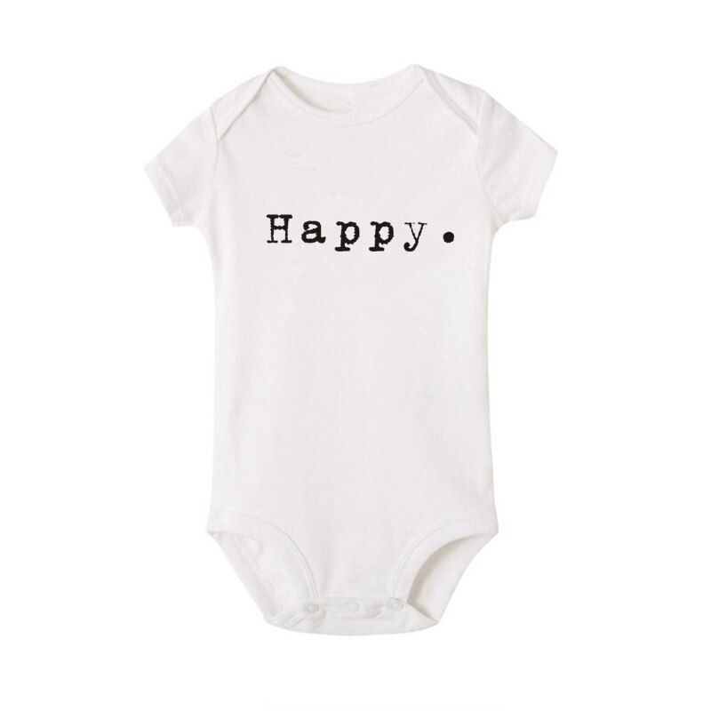 Happy Loved Cotton Twins Baby Clothes Boy Girl Bodysuits Baby Summer Newborn Short Sleeve Bodysuit Infant Onesie