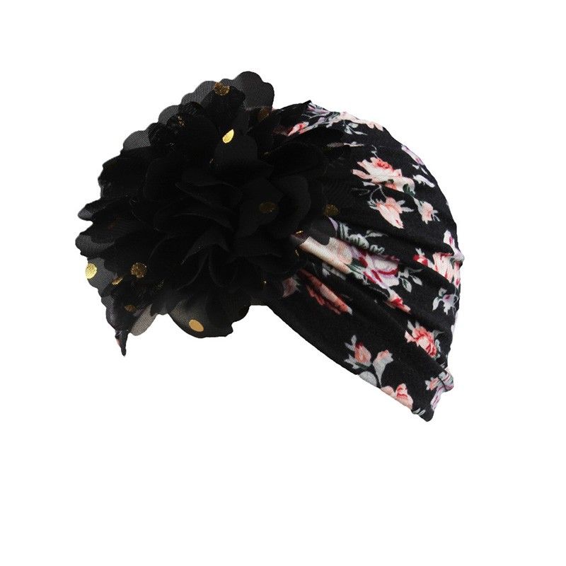Flower Baby Girls Hat For Newborn Soft Cotton Girls Turban Head Wraps Beanies