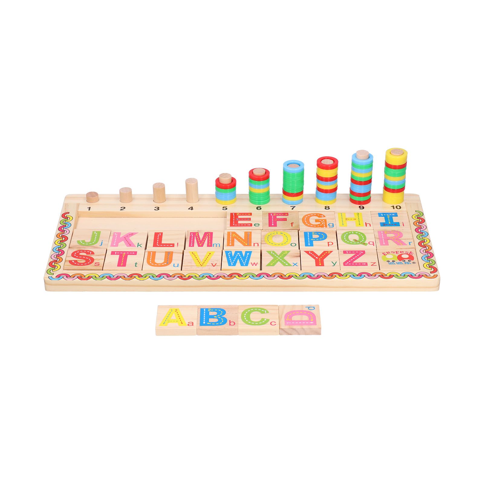 Alphabet Matching Board Wooden Educational Kid Child Intelligent Develop Toy HOT