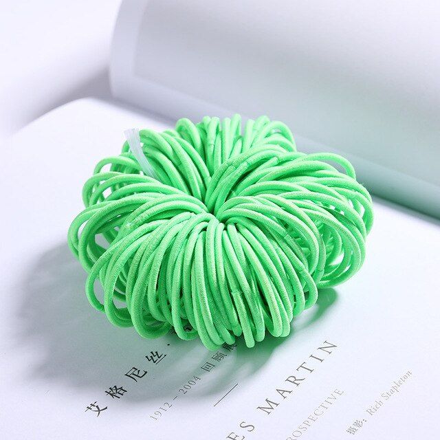 100pcs Girls Rubber Bands Scrunchy Elastic Hair Bands Ponytail Holder Kids Baby Hair Accessories Ties Gum for Hair