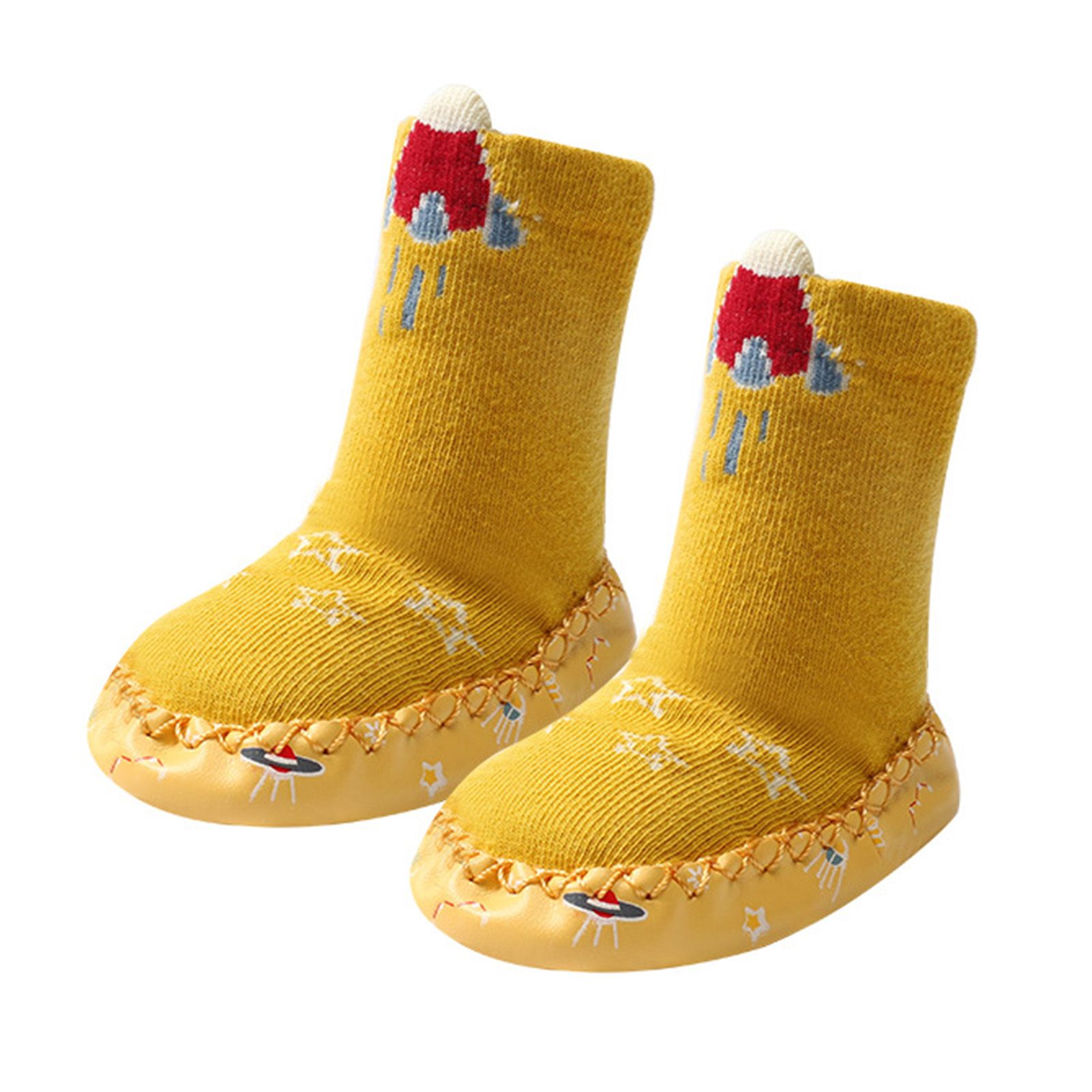 1 Pair Toddler Socks Skin-friendly Wear Resistant Cotton Soft Cartoon Animal Baby Socks for Home