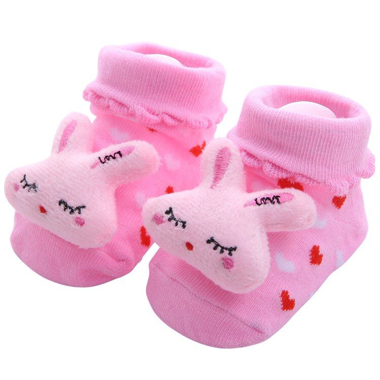 Toddler Cartoon Newborn Baby Girls Boys Anti-Slip Floor Socks Cute Infant Kids Animal Cotton Leg Warmers Striped Socks