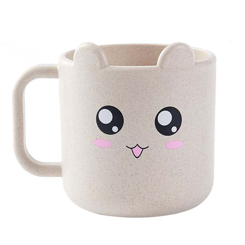 150ml Safety Wheat Cute Baby Milk Cup Cartoon Animal Bear Panda Cat Baby Kids Feeding Milk Water Tea Cup Mug
