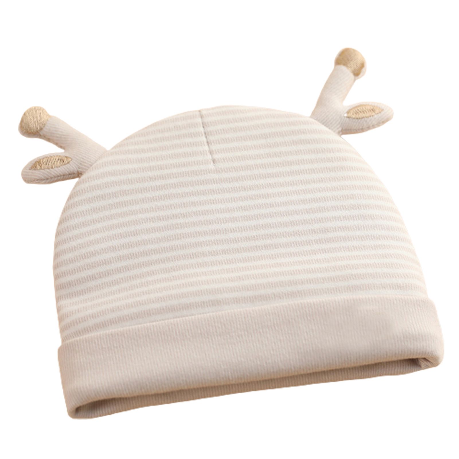 Antlers Design Baby Hat Non-shrink Cotton Winter Travel Newborn Hat for Infant