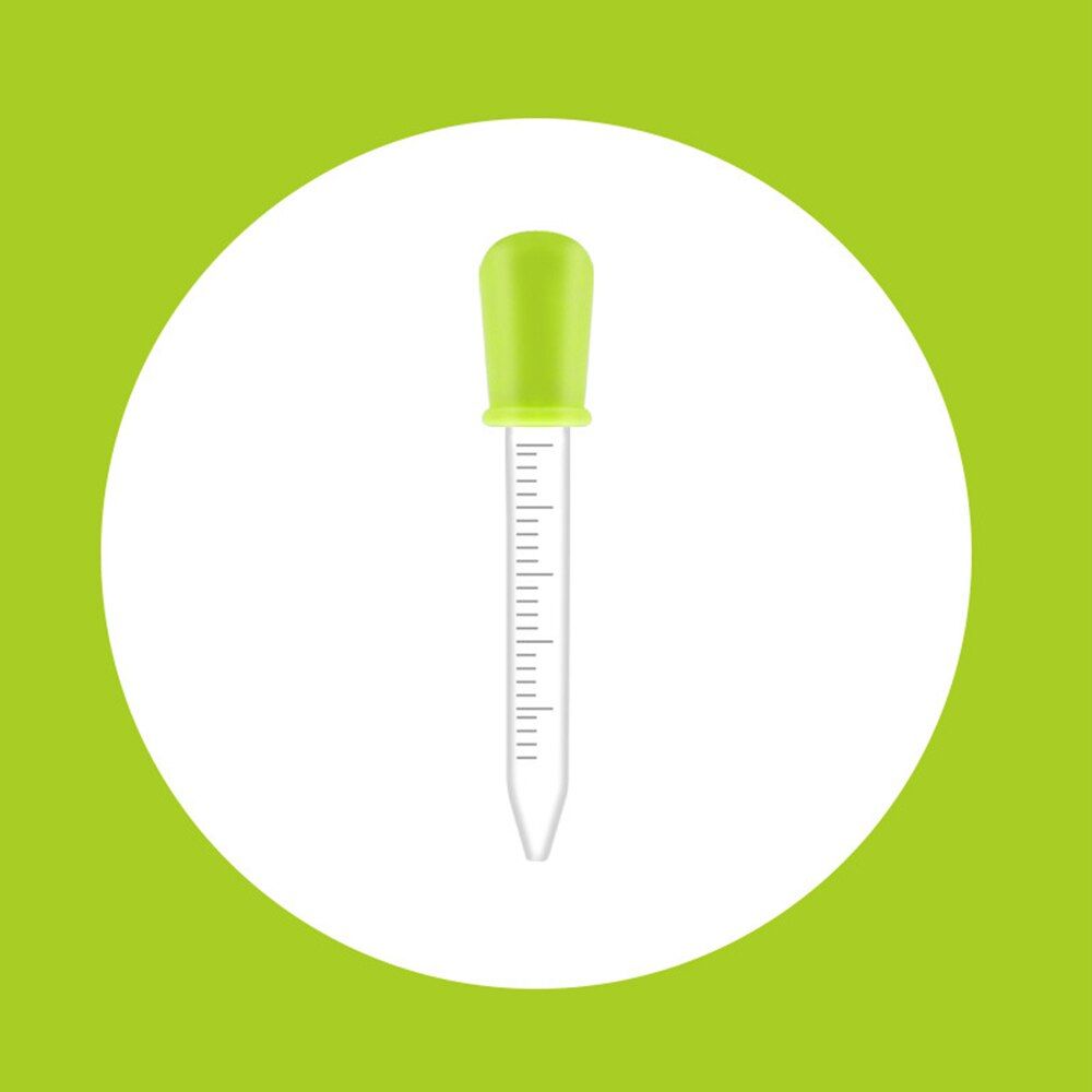 5pcs 5ml Small Silicone Plastic Feeding Medicine Liquid Eye Ear Graduated Pipette Dropper for School Lab Supplies
