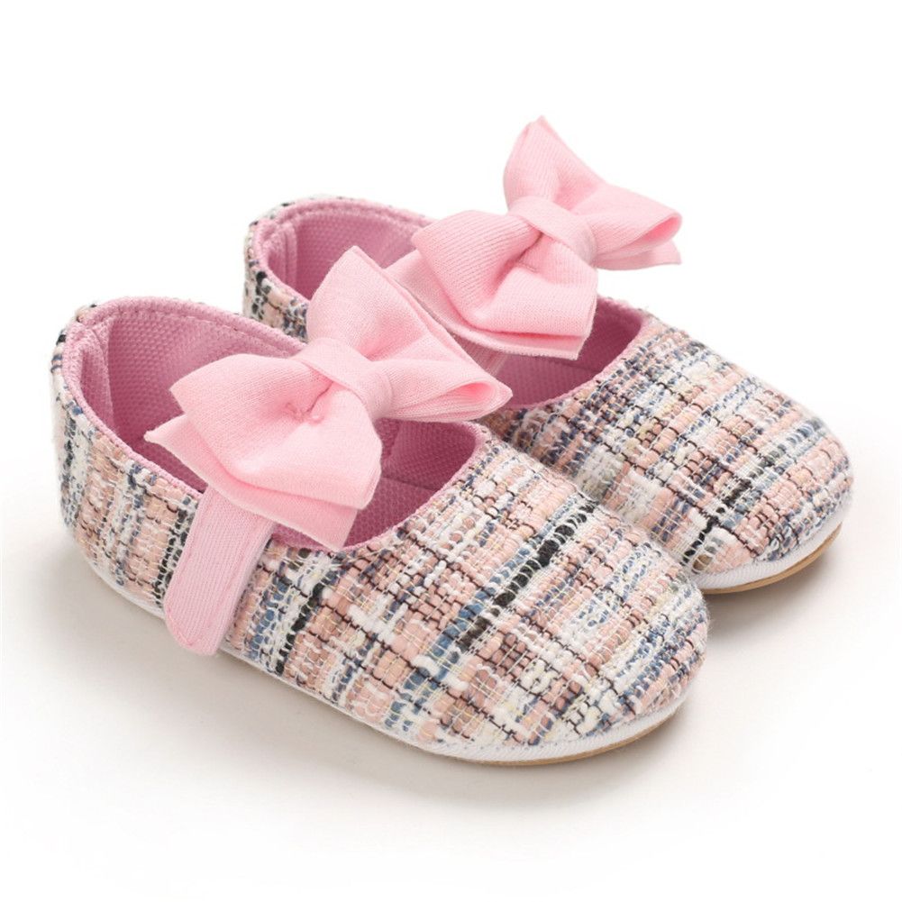 Yfashion 1 Pair Of Baby Shoes Cotton Multicolor Plaid oddler Shoes For 3-12 Months Babies color