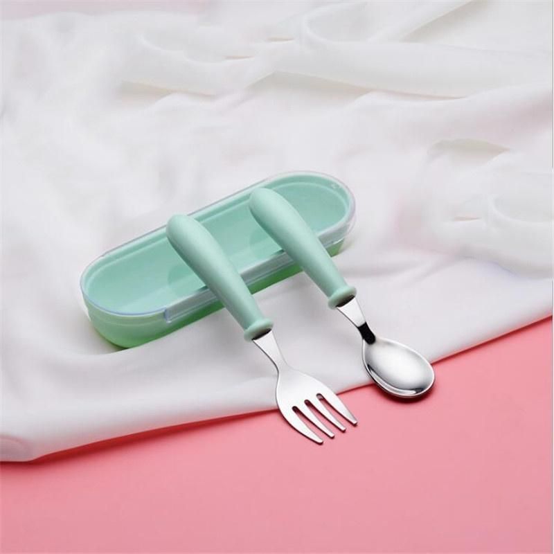 【BestGO】Baby Tableware Set Children Utensil Toddler Dinnerware Cutlery Infant Food Feeding Kids Spoon Fork