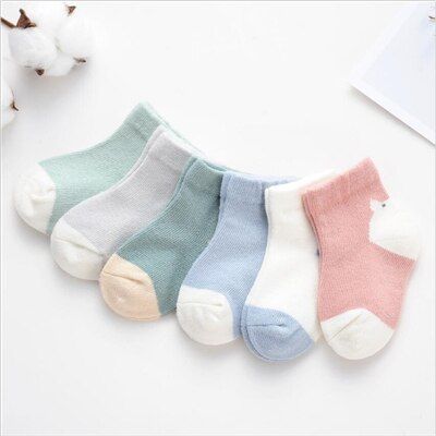 6pairs/set Newborn Baby Socks Winter Anti Slip Rubber Sole Socks For Girls Boys Cotton Warm Toddler Boat Winter Full Socks 0-2Y