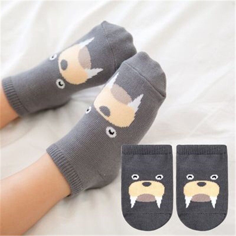 New Spring Baby Socks For Newborn Baby Cotton Boys Girls Cute Animal Pattern Toddler Asymmetry Socks