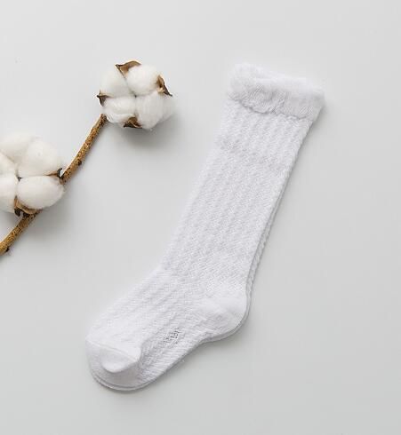Mesh Bow Baby Socks Summer Thin Anti-mosquito Socks Toddler Girl Princess Bowknet Vertical Striped Sock Ordinary Socks Tube