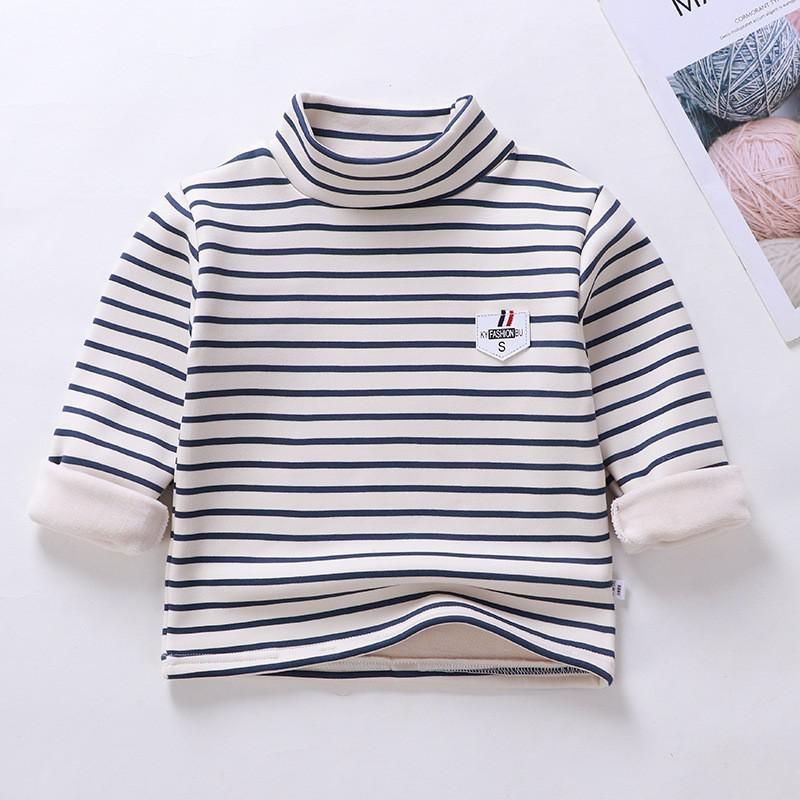 kids Baby Boys Girls Hoodied Clothes Toddler Infant Long Sleeve High Collar Sweatshirts T-shirt Cotton Newborn Baby T Shirt