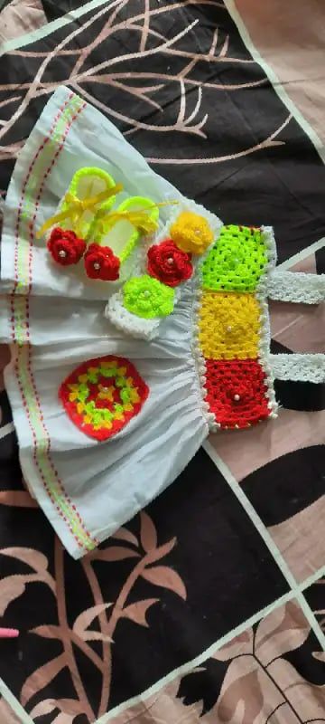 Baby girl dress with hair band and shoes