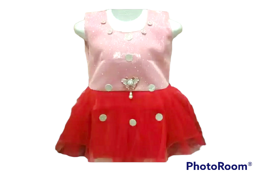 Baby girl party frock type dress for summer season sleeveless new desighn georgget fabric and pearl