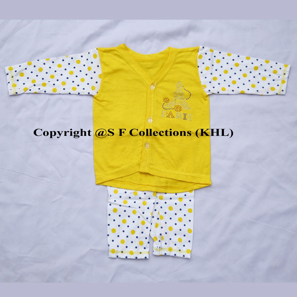 New Born Baby Unisex Soft Cotton Dress Set (0-6) Months