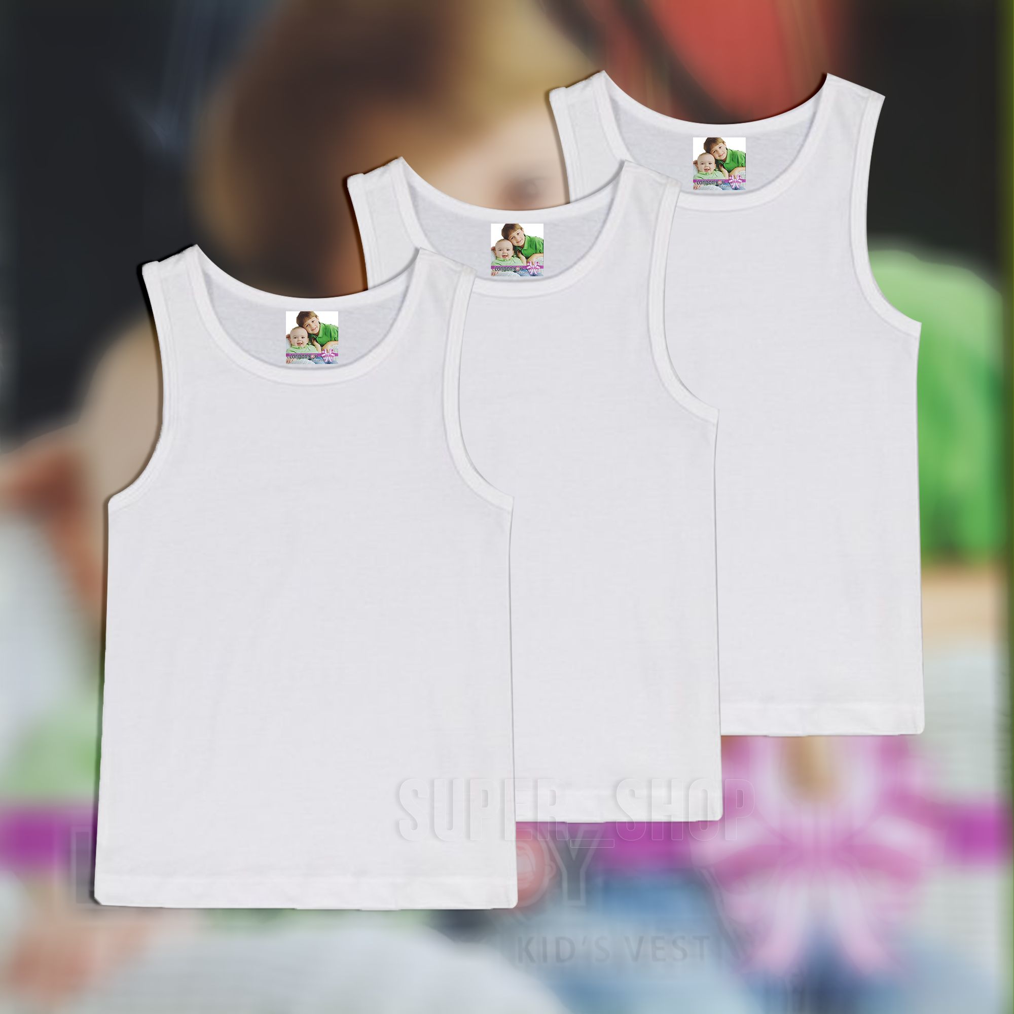 Pack of 3 Premium Quality London Boy Vest Baby Inner Wear (Sando Genji) Vest for Baby Cotton Vest for Baby