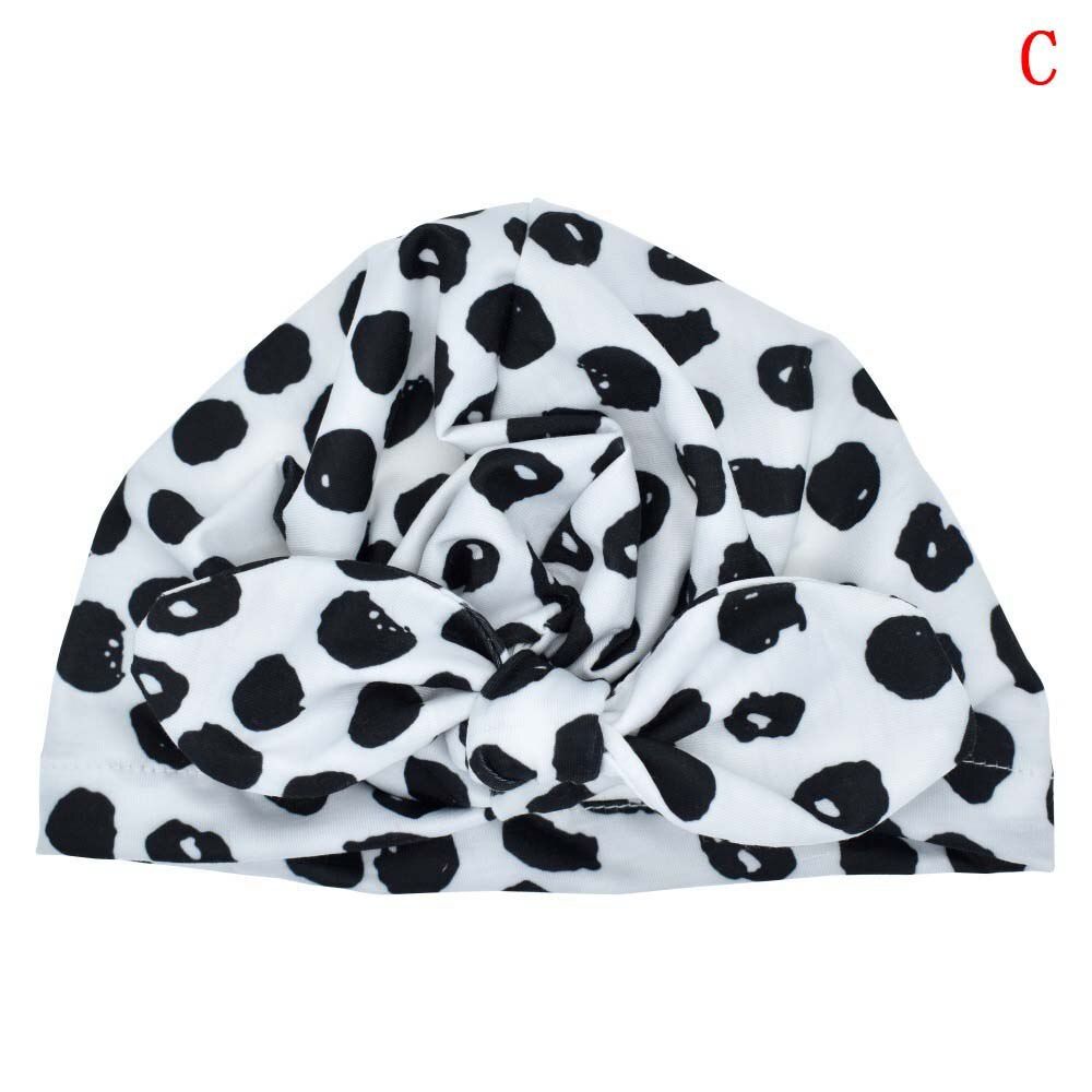 Children Print Flowers Headband Baby Hat Kids Bow Tie  Cap Newborn Girls Hat Head Wrap Turban Knot Headband Autumn Beanie