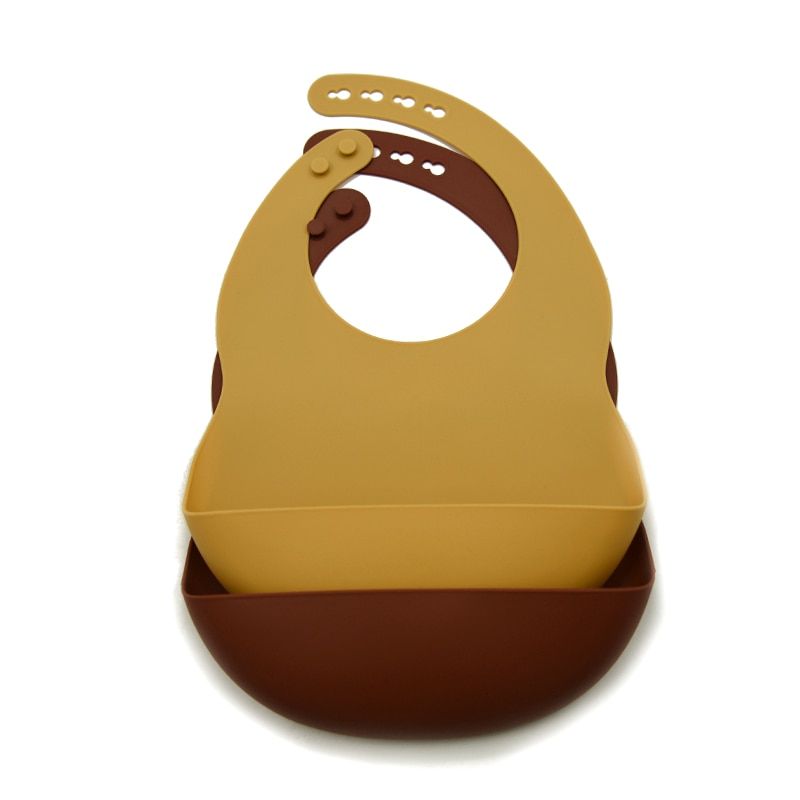BPA Free Baby Bibs Food Grade Silicone Adjustable Drooling Babador Burp Baby Feeding Tableware  Toddler Infant Feeding Tools