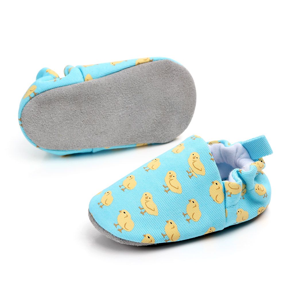 (HAVEit360) Newborn Baby Soft Slip On Baby Blue & Yellow Color Printed  Chicks Theme Unisex For (0-12month) Baby Sizes