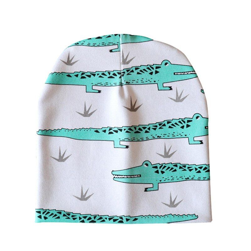 Spring Autumn Cotton Baby Beanie Hats Cartoon Print Newborn Hat Elastic Toddler Infant Cap 1 PC